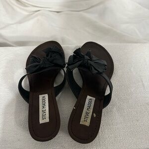 Steve Madden Black Bow Sandals